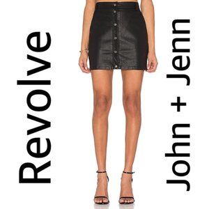 Revolve Mert Button Front Skirt in Caviar Size XS